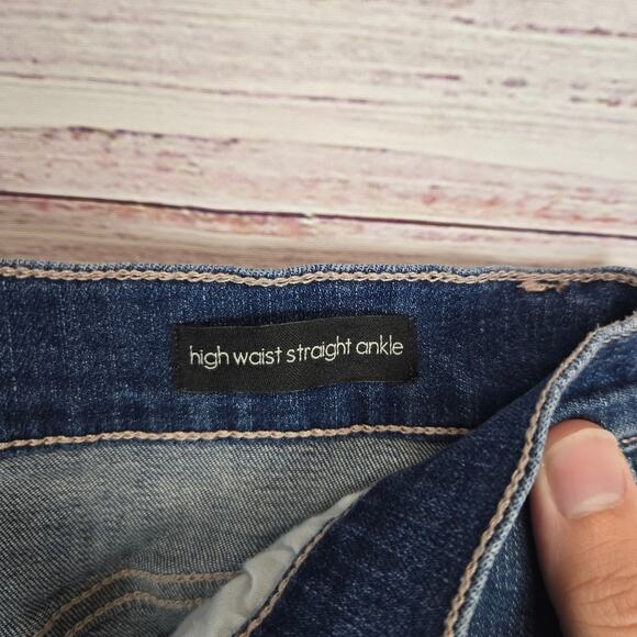 Ella Moss Ankle Jeans Size 30 Floral Embroidered Frayed Hem Boho Hippie Festival - Picture 9 of 15